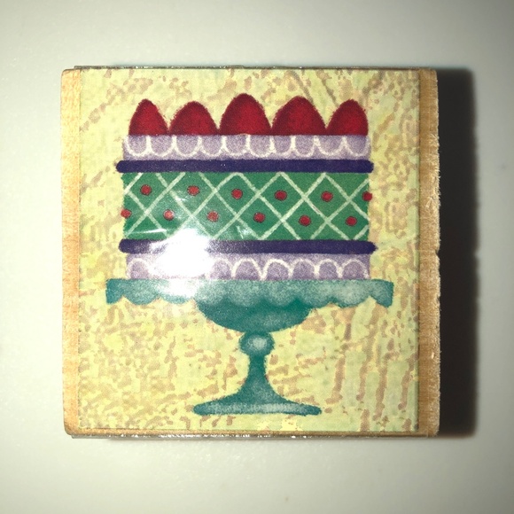 STUDIO 18 Birthday Cake Rubber Stamp Set of 2 RARE, NEW! - Picture 12 of 16